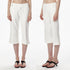 ALINNV Ivory Button Trim Low Waist Slim Straight Hem Slit Women&