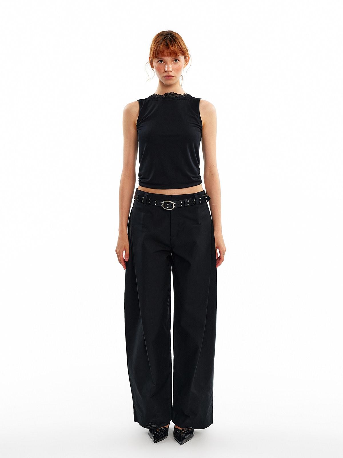 ALINNV Lace Knot Open Back H Line Button Short Women&