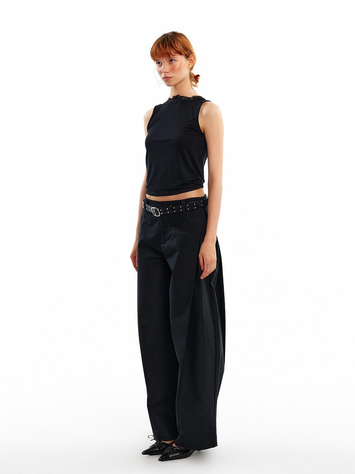 ALINNV Lace Knot Open Back H Line Button Short Women&