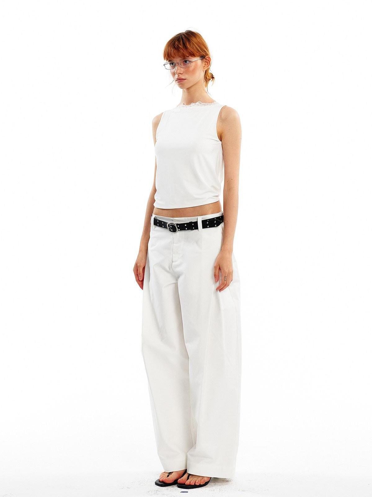 ALINNV Lace Knot Open Back H Line Button Short Women&