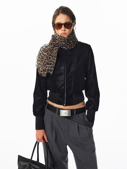 ALINNV Leopard Print Retro Rectangle Women&