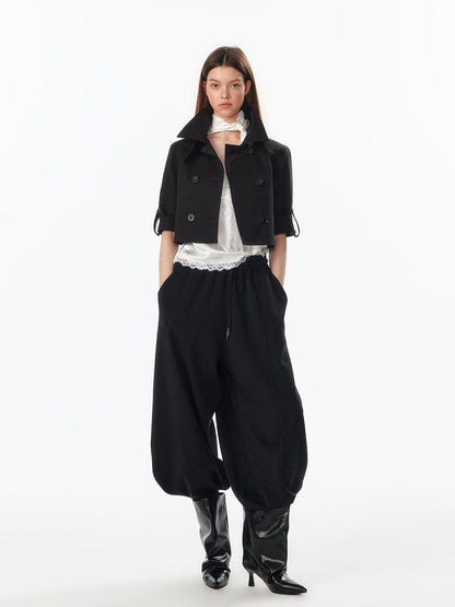 ALINNV Oatmeal Gray Structured Cut Wide Split Hem Women&
