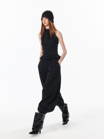 ALINNV Oatmeal Gray Structured Cut Wide Split Hem Women&