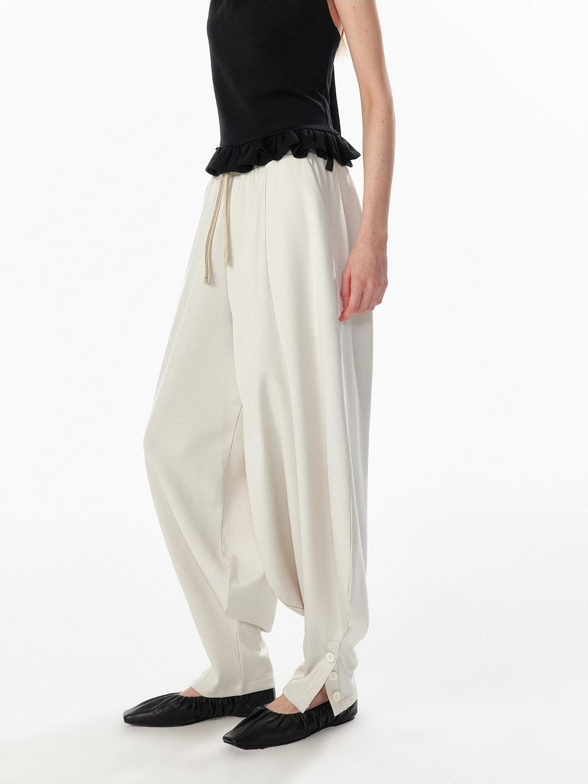 ALINNV Oatmeal Gray Structured Cut Wide Split Hem Women&