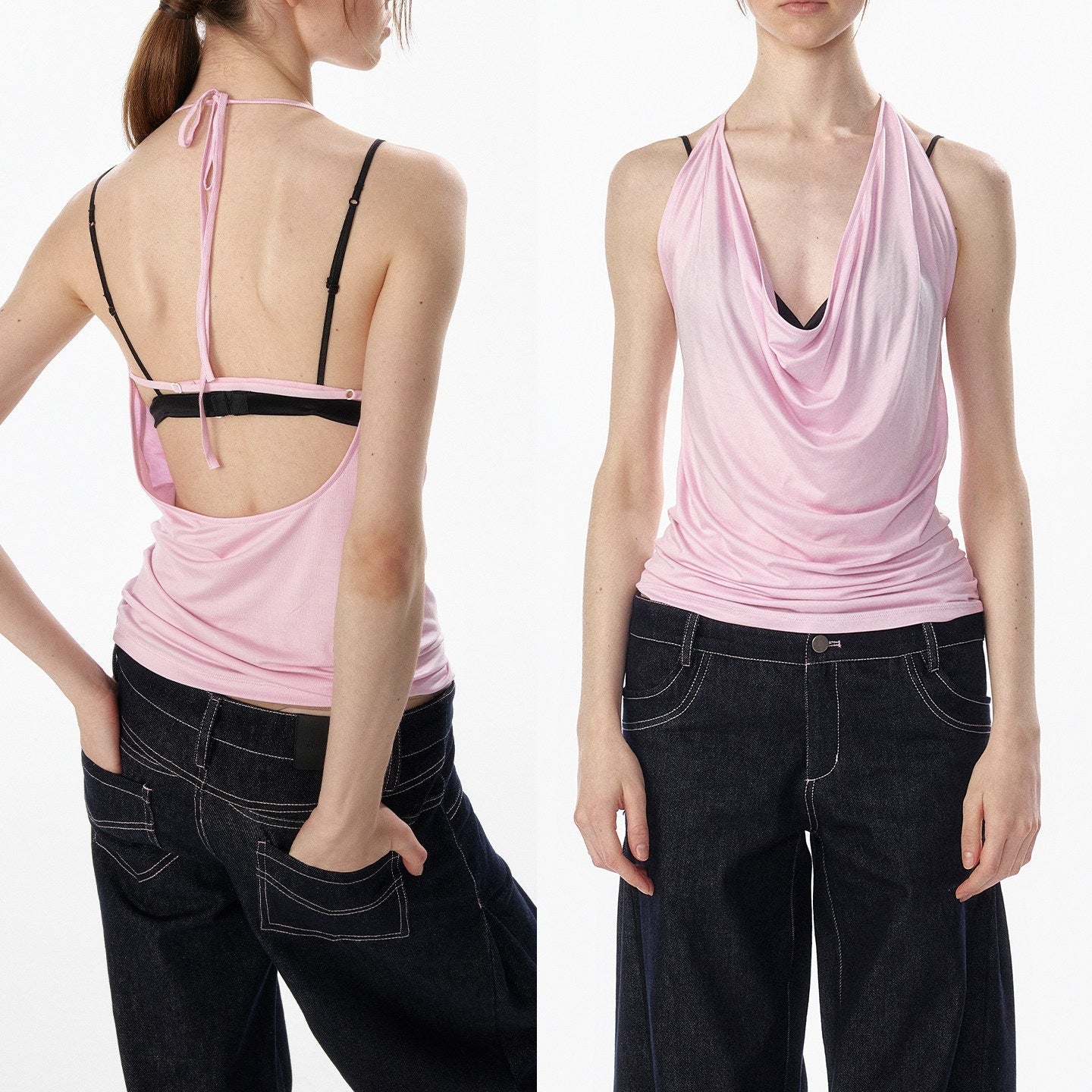 ALINNV_Plunging_Deep_V_Halter_Tie_Backless_Strappy_Slim_Women&