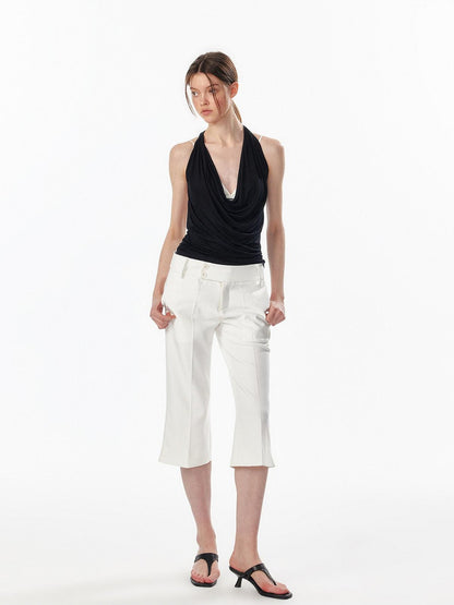 ALINNV Plunging Deep V Halter Tie Backless Strappy Slim Women&