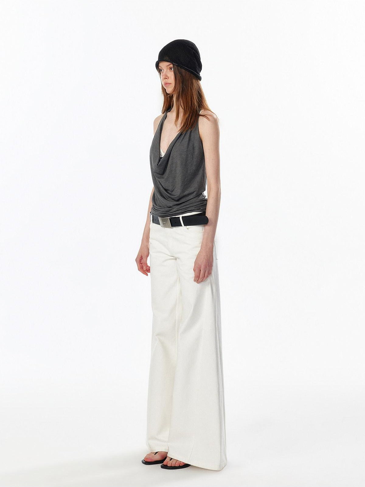 ALINNV Plunging Deep V Halter Tie Backless Strappy Slim Women&