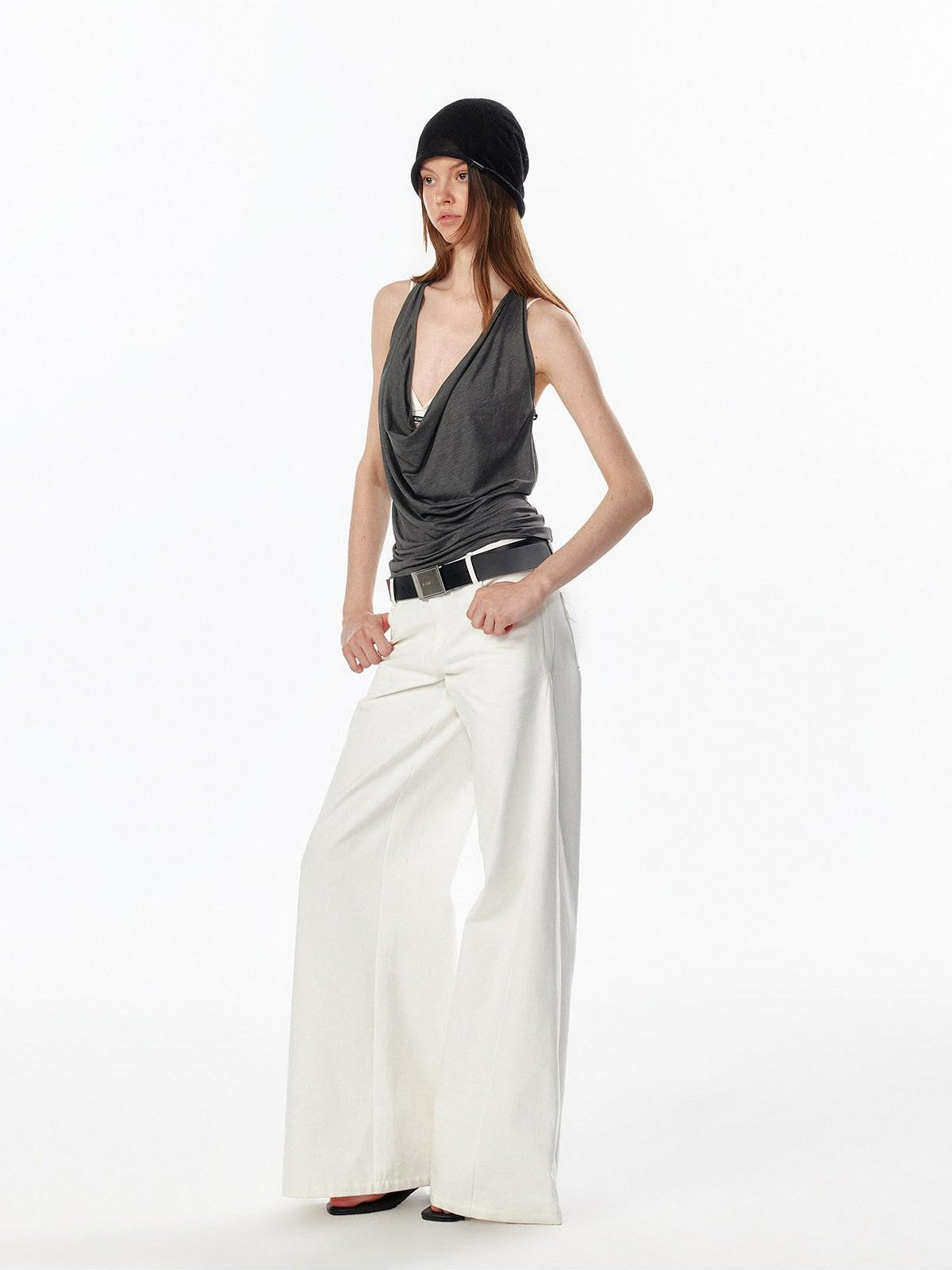 ALINNV Plunging Deep V Halter Tie Backless Strappy Slim Women&
