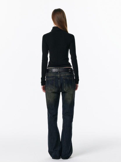 ALINNV Plush Half High Collar Zip Women&
