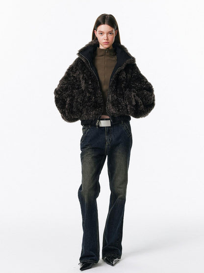 ALINNV Retro Washed Low Rise Micro Flare Women&