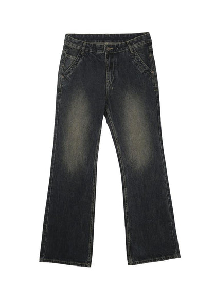ALINNV Retro Washed Low Rise Micro Flare Women&