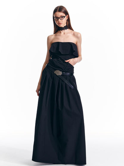 ALINNV STUDIO Adjustable Strapless Jumpsuit Dress With Pocket Detail