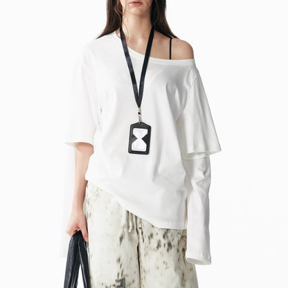 ALINNV_STUDIO_Asymmetrical_Sleeve_Off_Shoulder_T-shirt_And_Skirt_Set_MISSTT