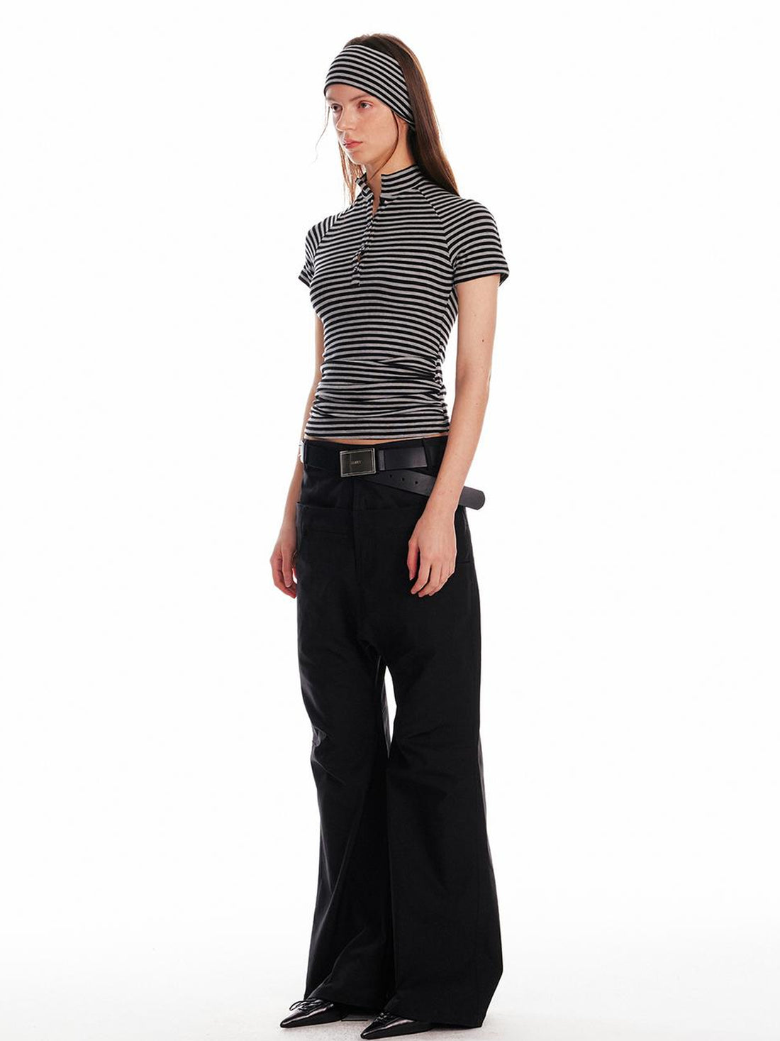 ALINNV STUDIO Backless Slim Fit T Shirt Women Summer 2025