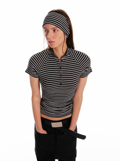 ALINNV STUDIO Backless Slim Fit T Shirt Women Summer 2025