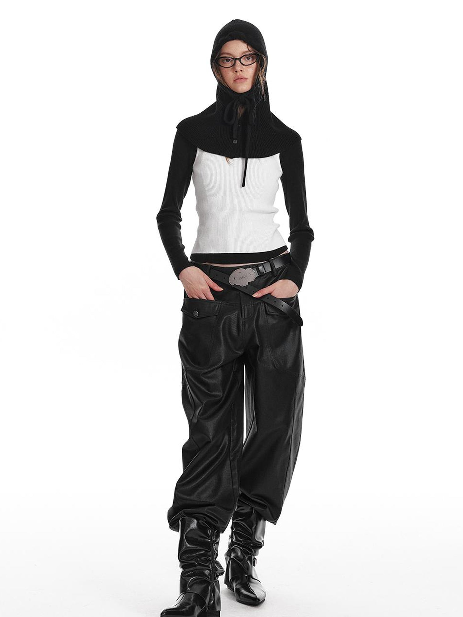 ALINNV STUDIO Basic Turn Collar Layering Shirt With Sleeveless Vest