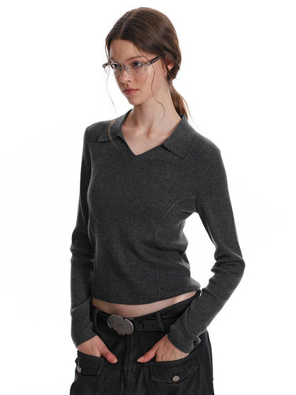 ALINNV STUDIO Basic Turn Collar Layering Shirt With Sleeveless Vest