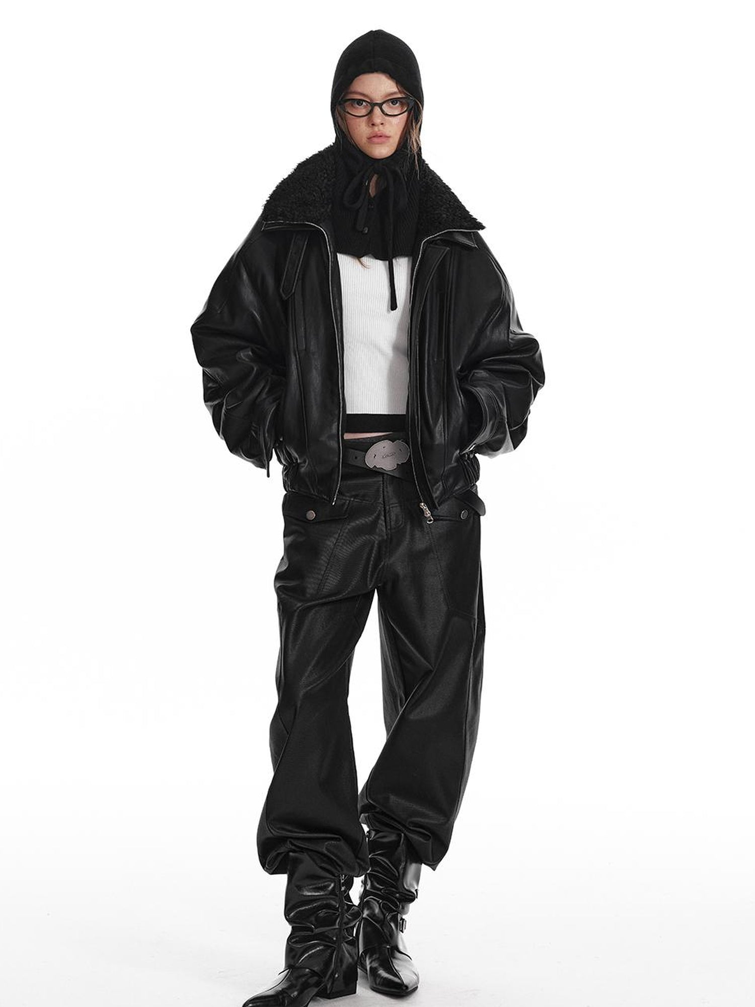 ALINNV STUDIO Basic Turn Collar Layering Shirt With Sleeveless Vest