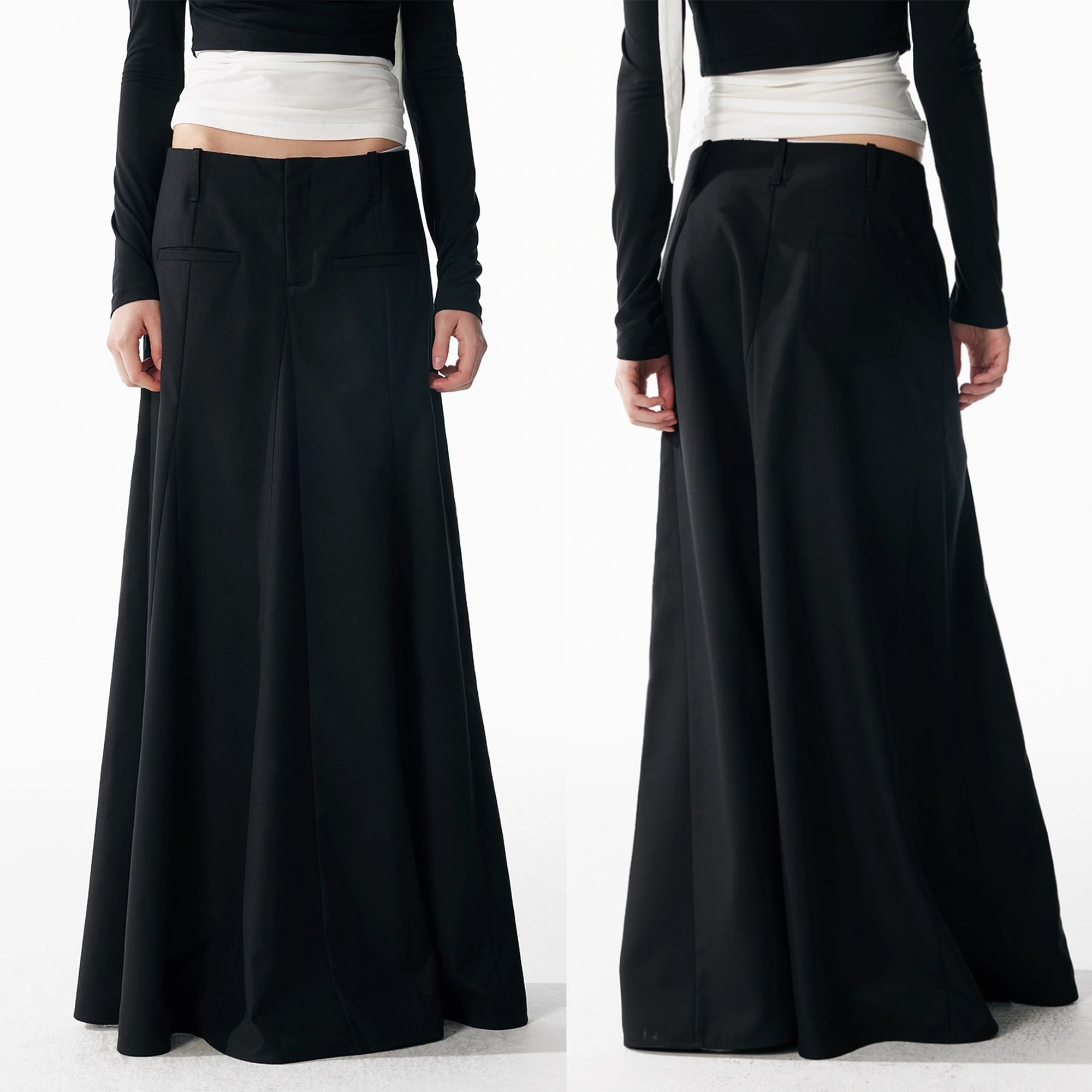 ALINNV_STUDIO_Classic_Black_A_Line_Low_Waist_Tailored_Long_Skirt_MISSTT