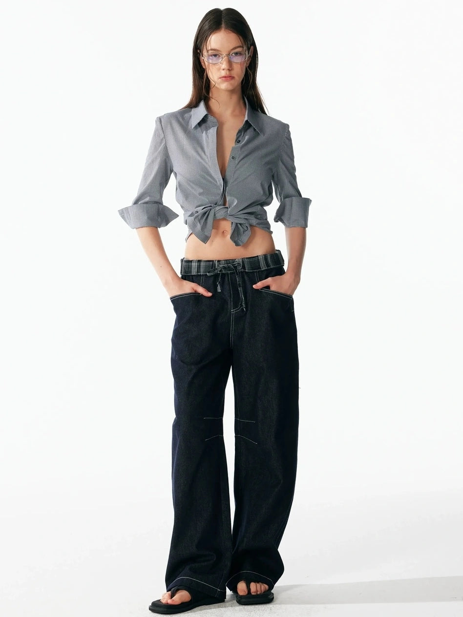 ALINNV STUDIO Classic Cropped Turn Cuff Shirt Shirts