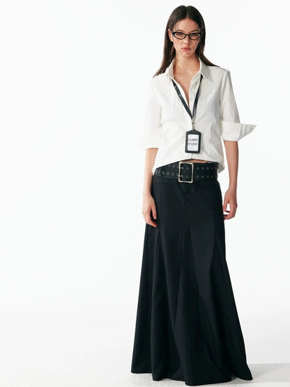 ALINNV STUDIO Classic Cropped Turn Cuff Shirt Shirts