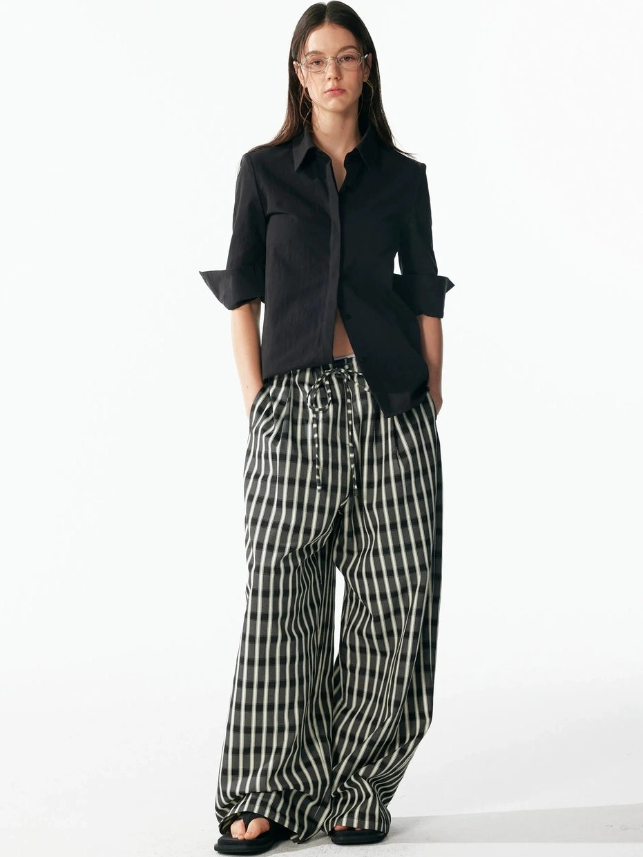 ALINNV STUDIO Classic Cropped Turn Cuff Shirt Shirts