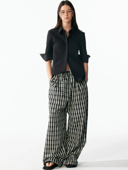 ALINNV STUDIO Classic Cropped Turn Cuff Shirt Shirts