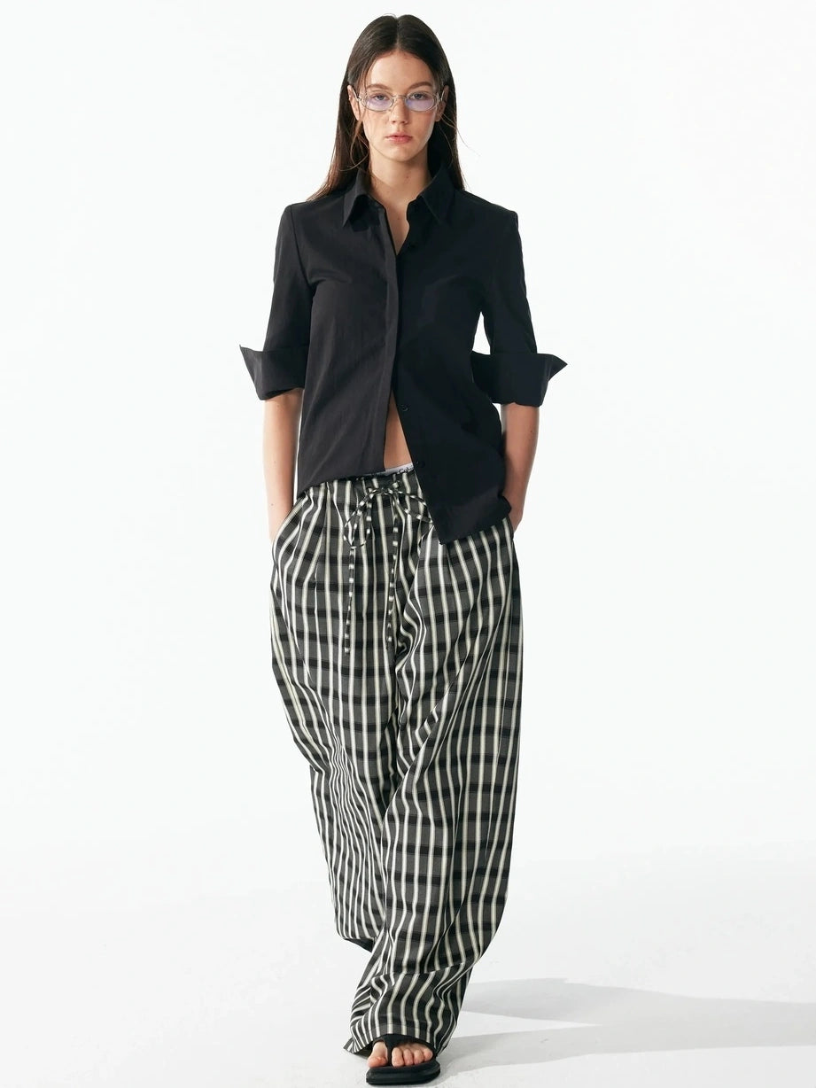 ALINNV STUDIO Classic Cropped Turn Cuff Shirt Shirts