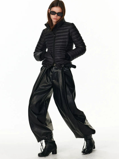 Detachable Hooded Short Down Jacket With 90 Percent White Duck Feather Down Jacket