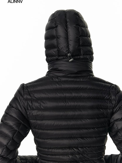 Detachable Hooded Short Down Jacket With 90 Percent White Duck Feather Down Jacket