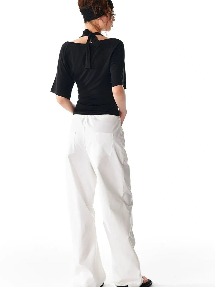 ALINNV STUDIO False Layered Halter Neck T-shirt Tank Top/Camisole