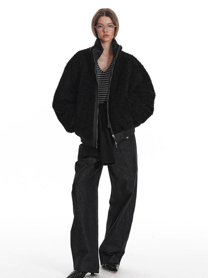 ALINNV STUDIO Halter Neck Knit Top with Layered V-Neck Design