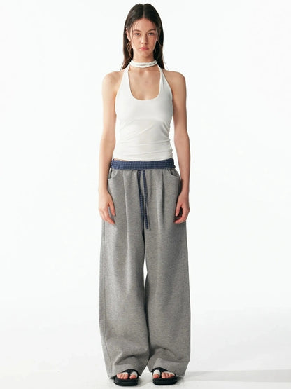 ALINNV STUDIO Hand Knitted U Neck Tie Backless Slim Camisole Tank Top/Camisole