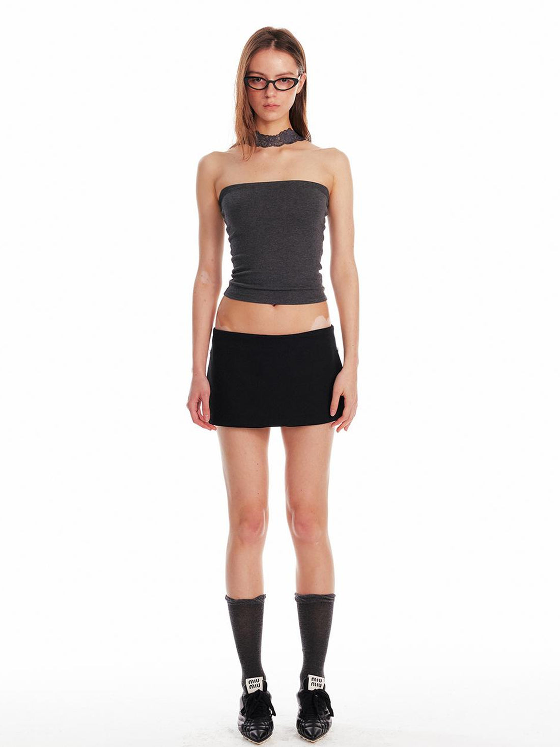 ALINNV STUDIO Lace Halter Top With Detachable Necklace New Colors