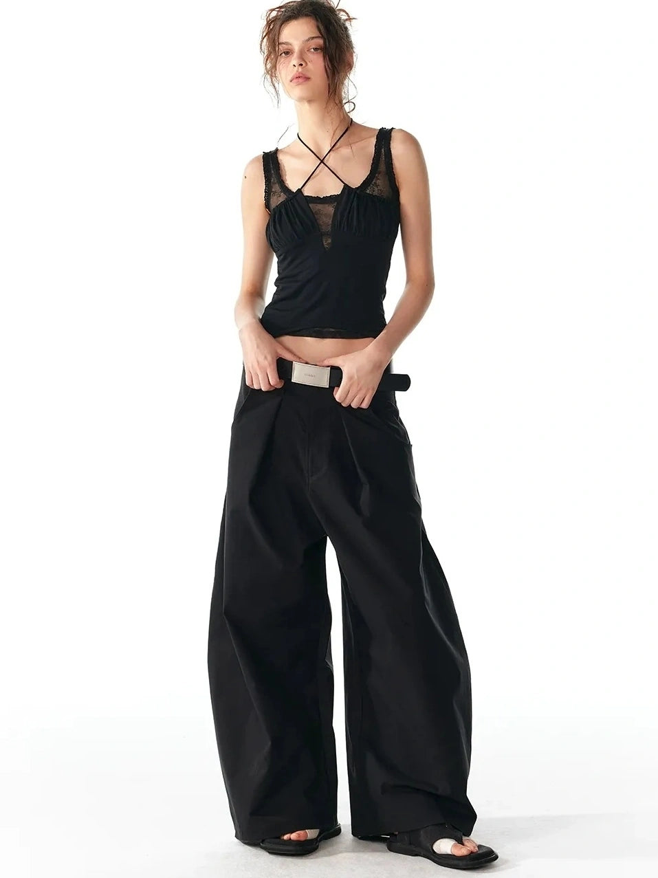 ALINNV STUDIO Lace Trimmed Layered Tank Top Tank Top/Camisole