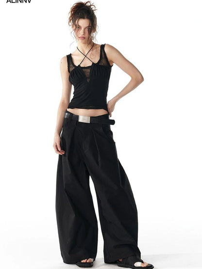 ALINNV STUDIO Lace Trimmed Layered Tank Top Tank Top/Camisole