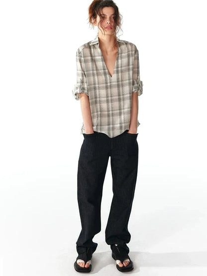 ALINNV STUDIO Low Rise 100% Cotton Jeans For Summer 2025 Casual Wear Jeans