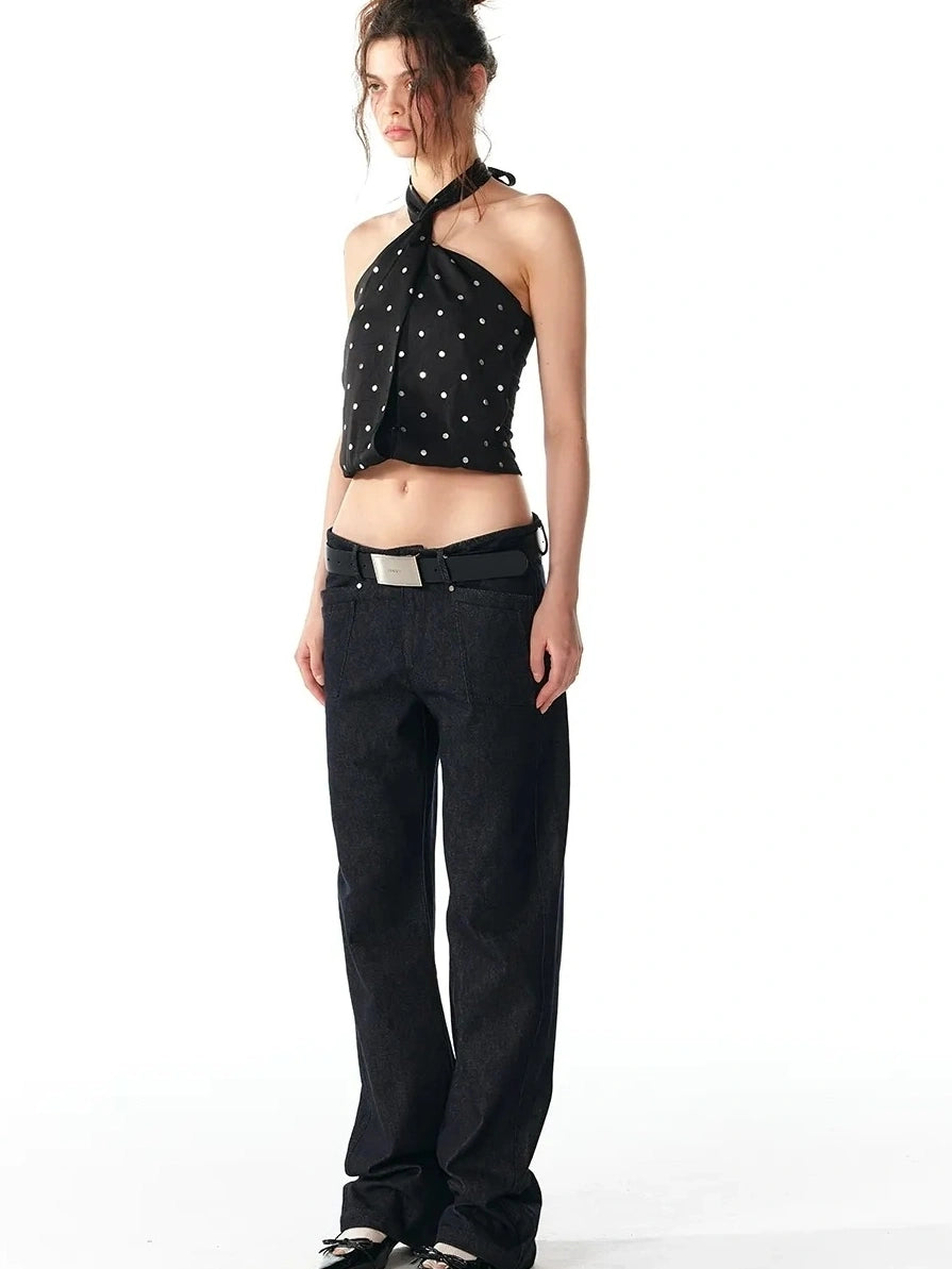 ALINNV STUDIO Low Rise 100% Cotton Jeans For Summer 2025 Casual Wear Jeans