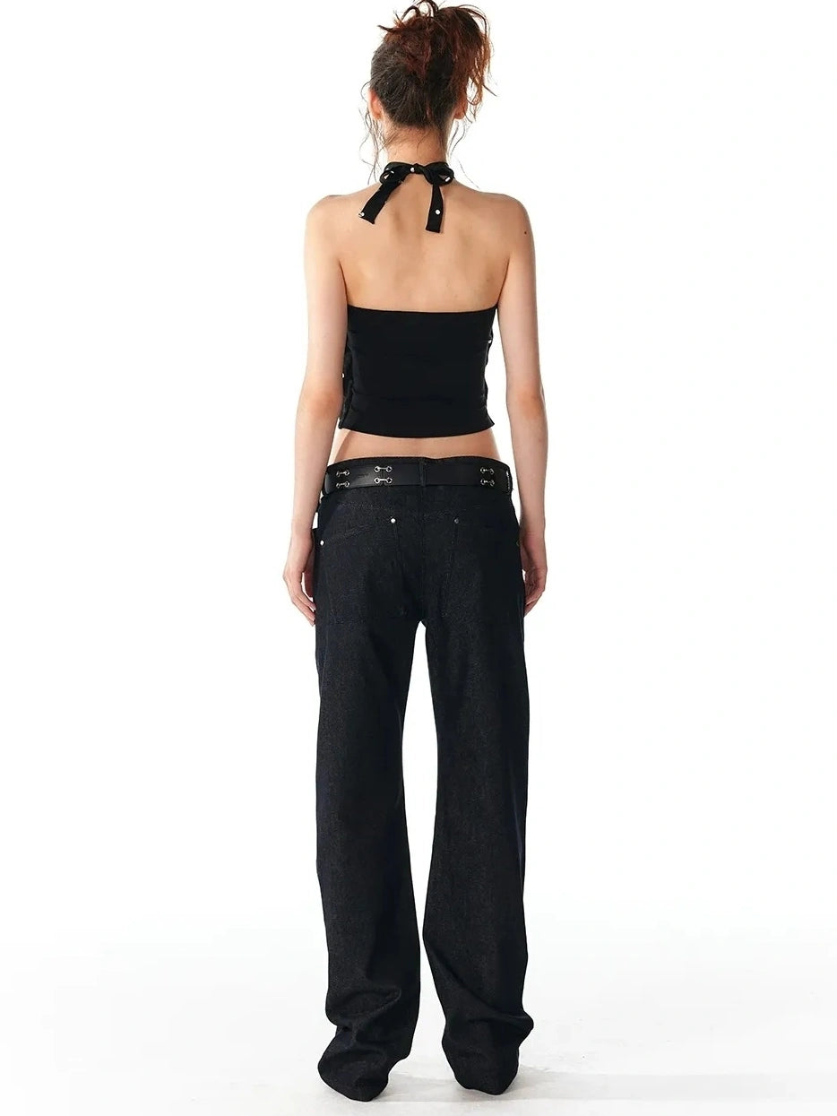 ALINNV STUDIO Low Rise 100% Cotton Jeans For Summer 2025 Casual Wear Jeans