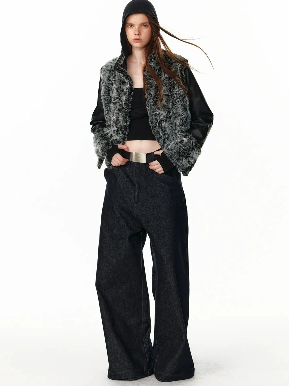 ALINNV STUDIO Low Rise Baggy Straight Leg Jeans Jeans