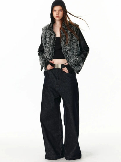 ALINNV STUDIO Low Rise Baggy Straight Leg Jeans Jeans