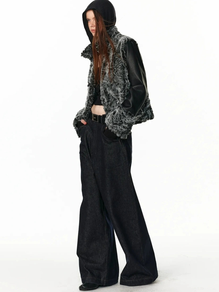 ALINNV STUDIO Low Rise Baggy Straight Leg Jeans Jeans