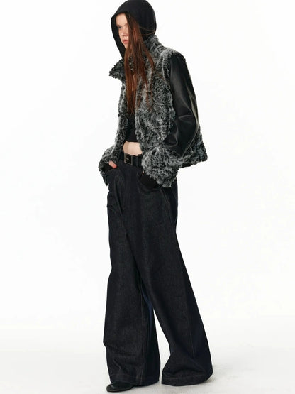 ALINNV STUDIO Low Rise Baggy Straight Leg Jeans Jeans