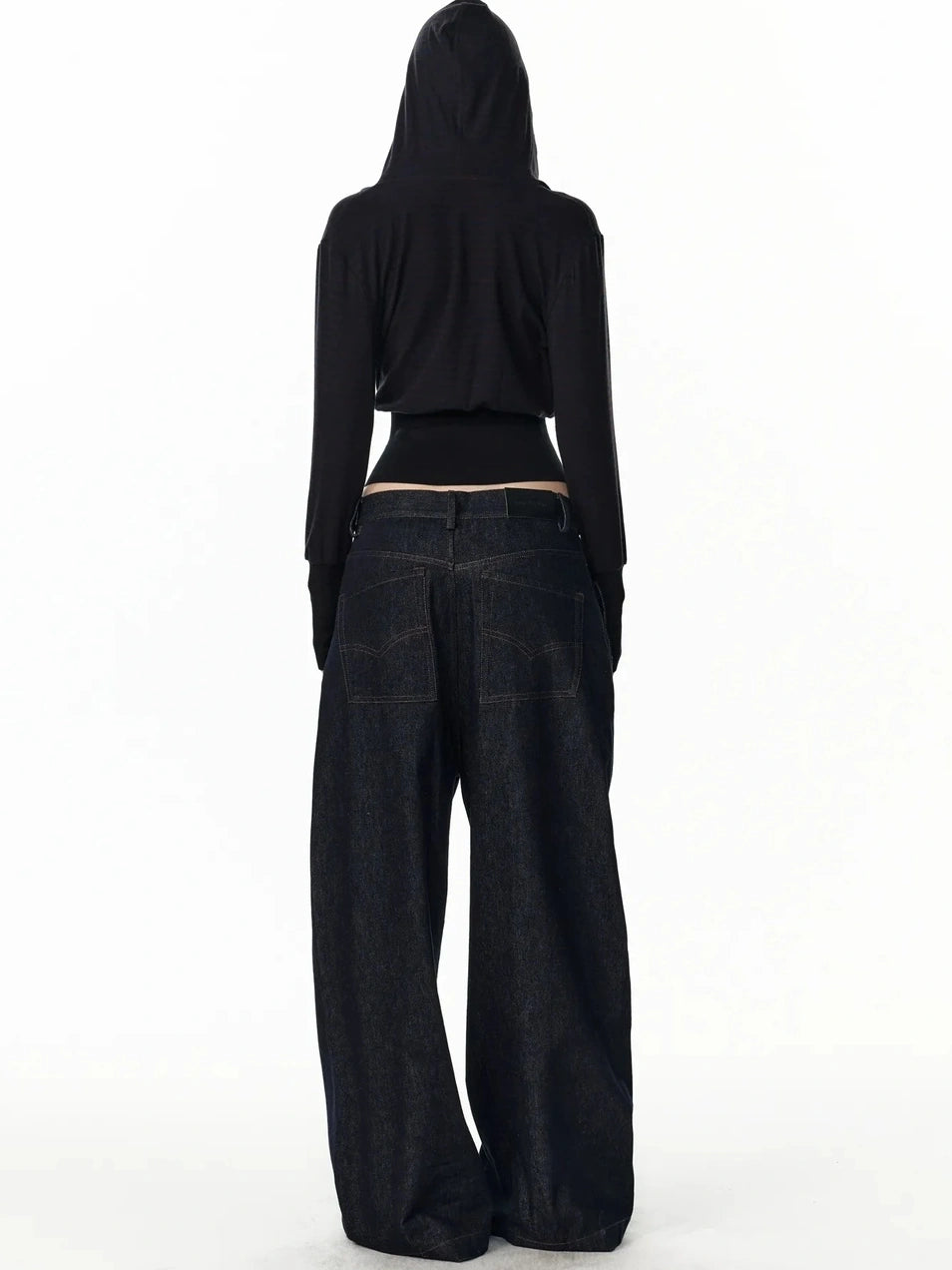 ALINNV STUDIO Low Rise Baggy Straight Leg Jeans Jeans