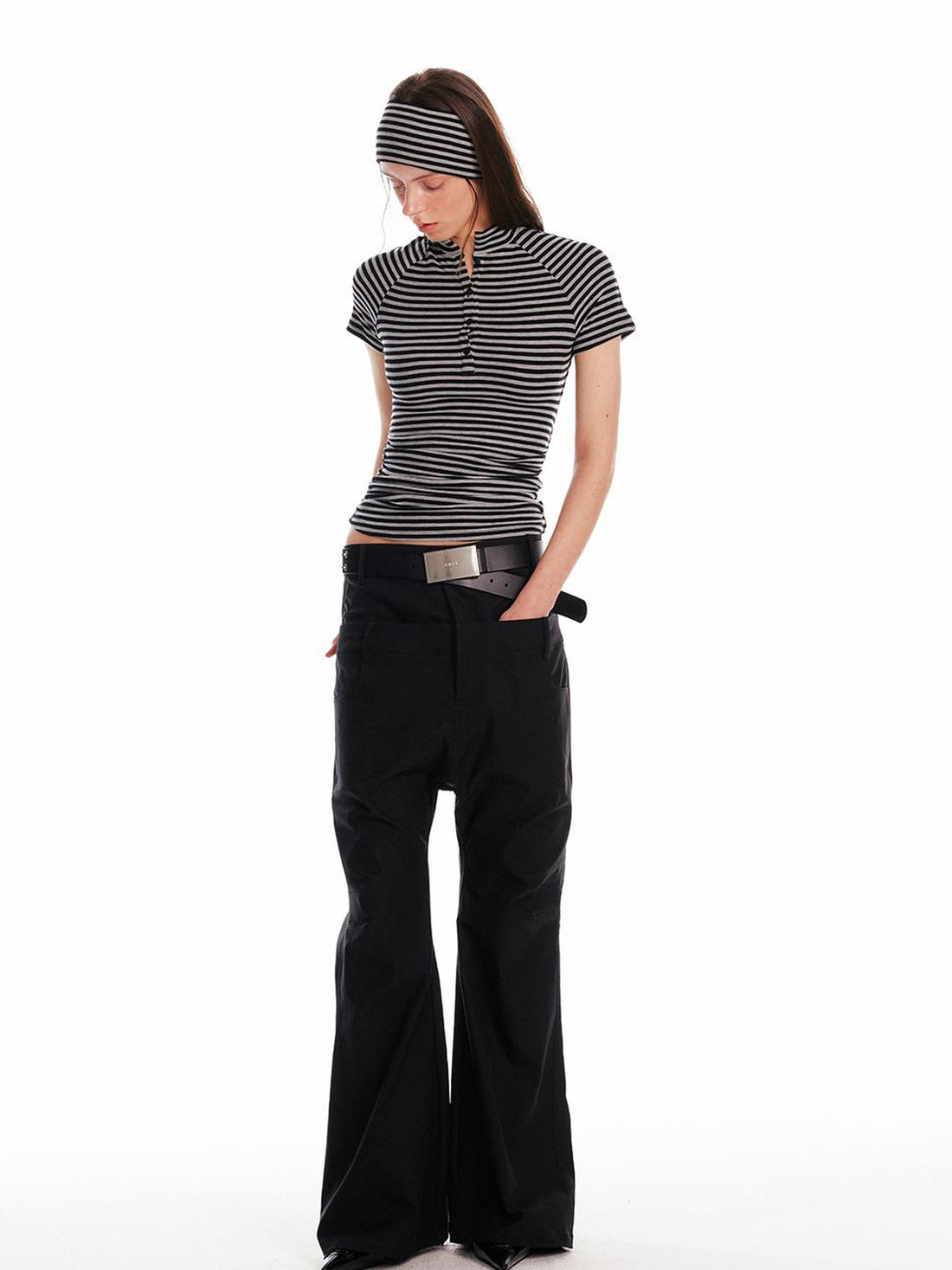 ALINNV STUDIO Low Waist Cargo Drop Crotch Pants