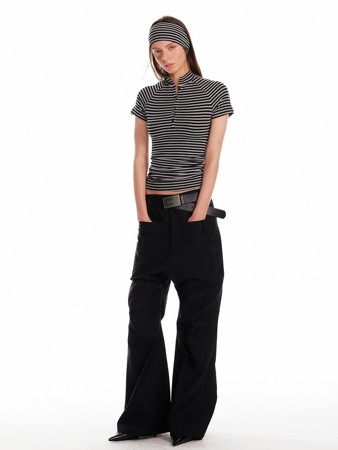 ALINNV STUDIO Low Waist Cargo Drop Crotch Pants