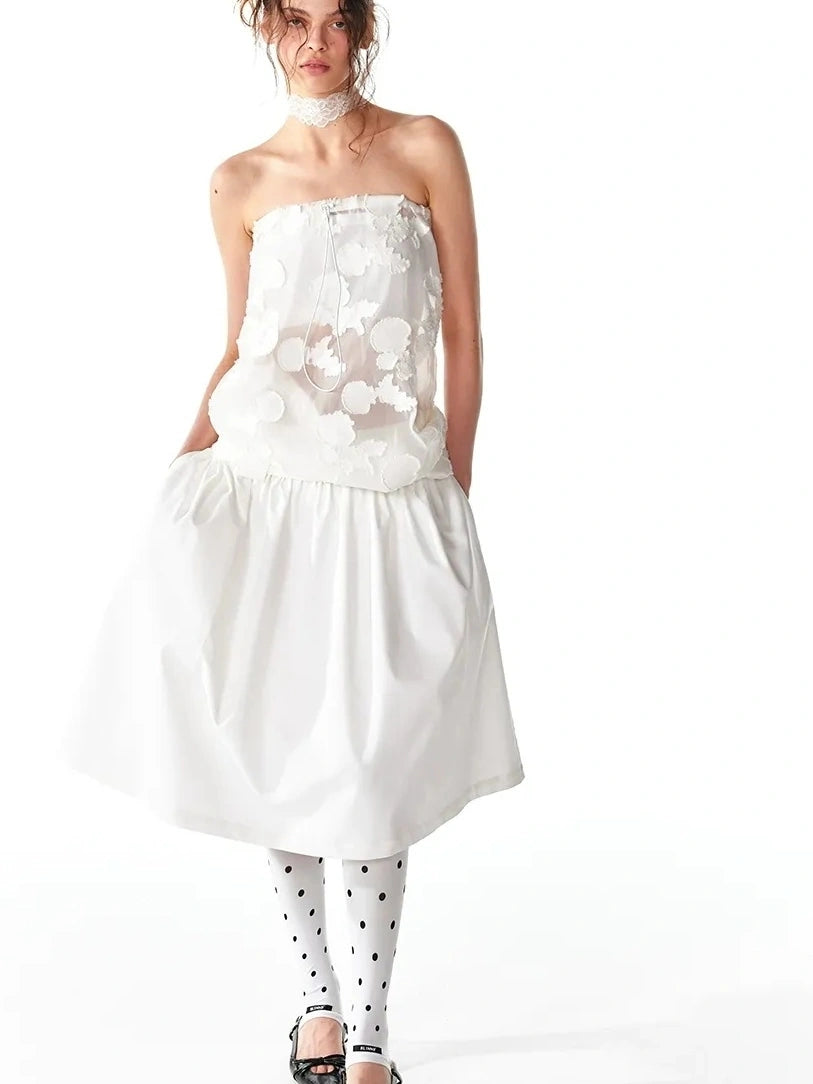 ALINNV STUDIO Low Waist Flared A Line Skirt Skirt