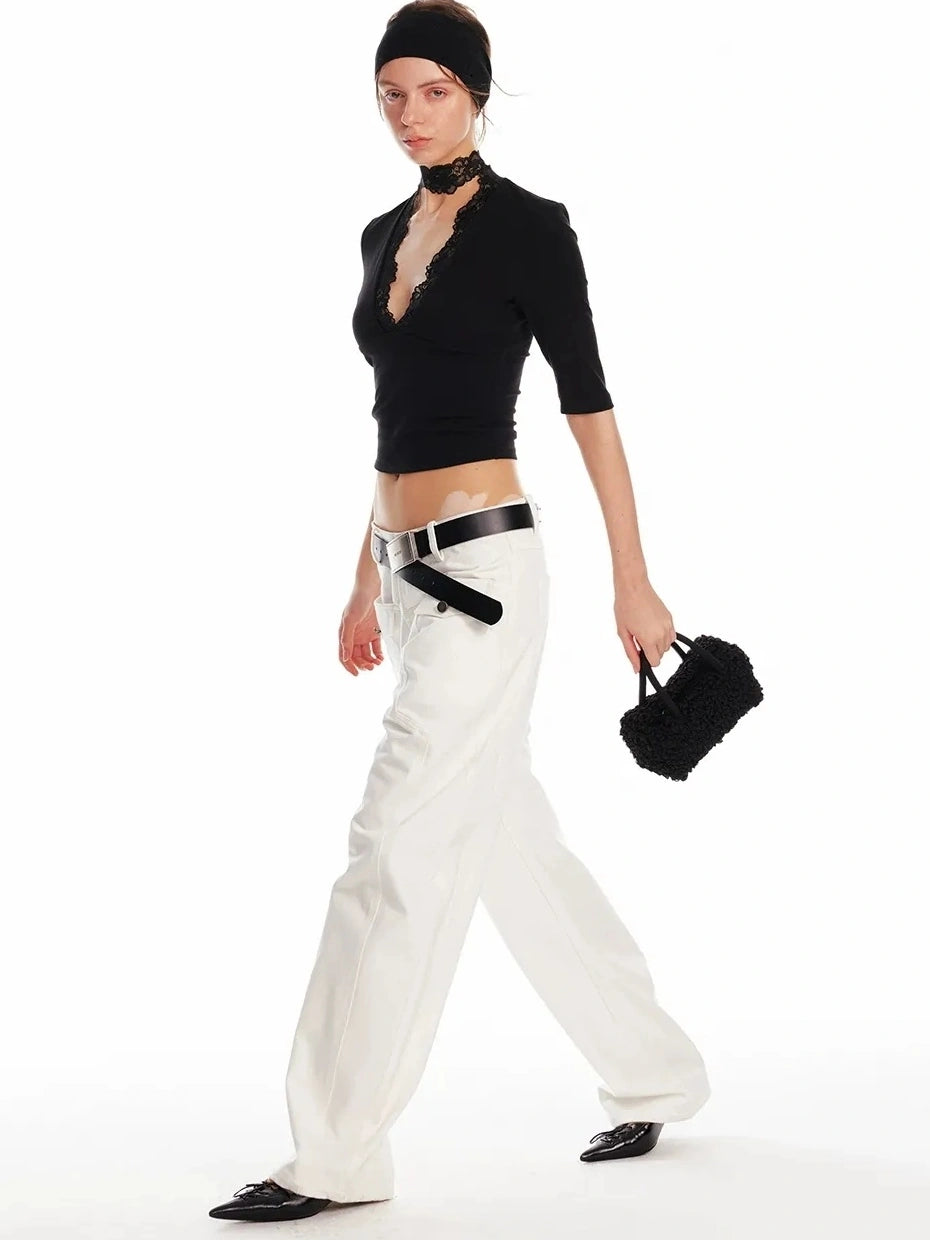 ALINNV STUDIO Mini Handbag With 3d Floral Polka Dot Bag