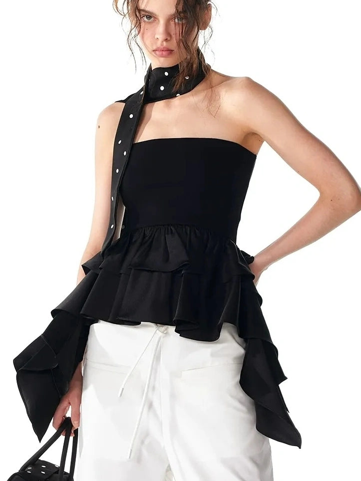 ALINNV STUDIO Mini Handbag With 3d Floral Polka Dot Bag