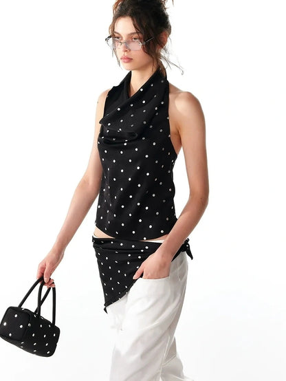 ALINNV STUDIO Mini Handbag With 3d Floral Polka Dot Bag